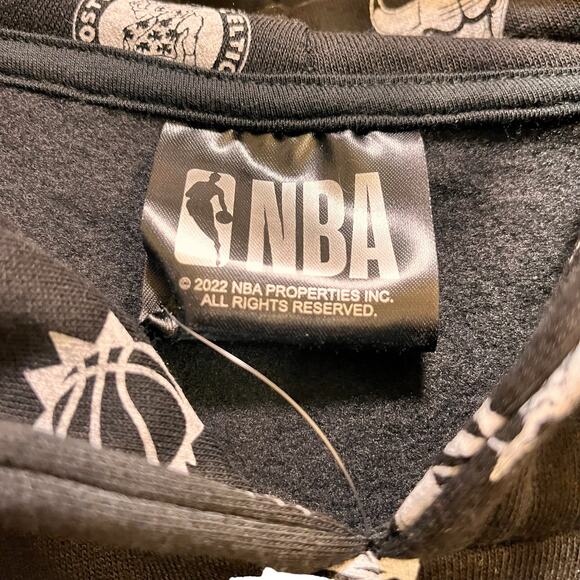 NBA Basketball Team Logo Hoodie Black Sweatshirt - Picture 4 of 8